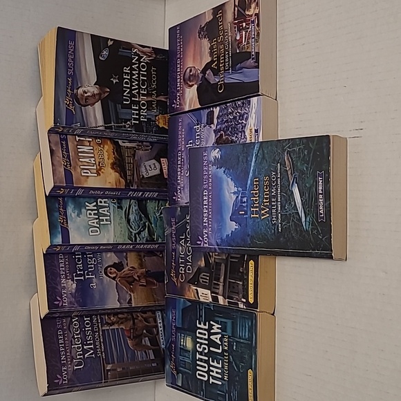 10 Large Print Love Inspired Suspense Inspirational Romance Paperback Books - Picture 1 of 16